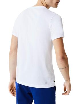 T-Shirt Lacoste Sport Cube Branco Homem