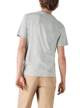 T-Shirt Lacoste Italic Cinza para Homem
