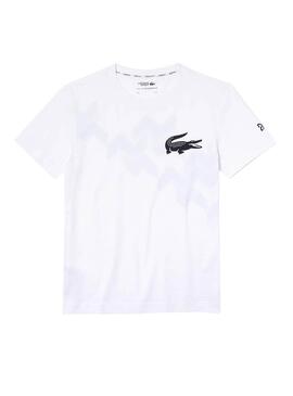 T-Shirt Lacoste Novak Djokovic Branco para Homem