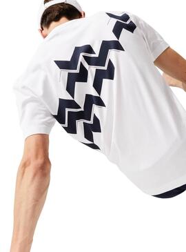 T-Shirt Lacoste Novak Djokovic Branco para Homem