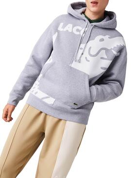 Sweat Lacoste Live Moletom Cinza para Homem