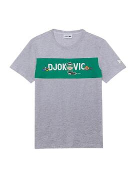 T-Shirt Lacoste Djokovic YSY Cinza para Homem