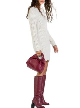 Vestido Naf Naf Beige para Mulher