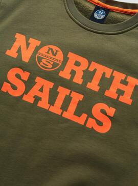 Sweat North Sails Pescoço redondo Verde para Homem