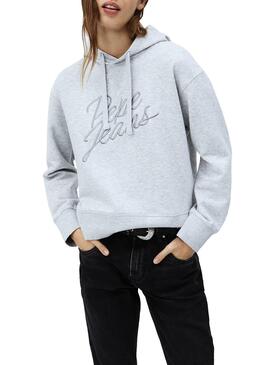 Sweat Pepe Jeans Carina Cinza para Mulher