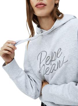 Sweat Pepe Jeans Carina Cinza para Mulher