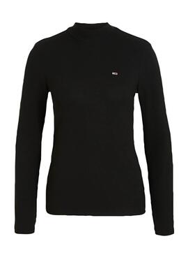 Camisola Tommy Jeans Mock Preto para Mulher