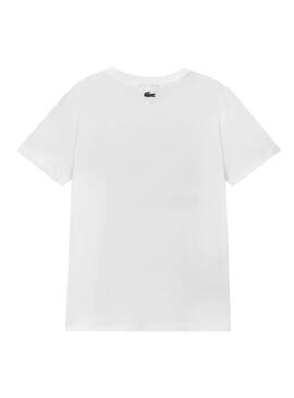 T-Shirt Lacoste Basic Croco Branco para Menino
