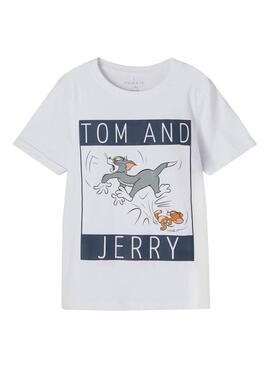 T-Shirt Name It Tom y Jerry Branco para Menino