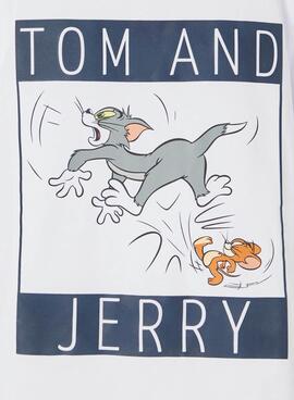 T-Shirt Name It Tom y Jerry Branco para Menino