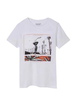 T-Shirt Mayoral Tropical Branco para Menino