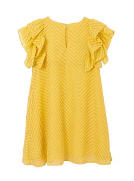 Vestido Mayoral Frame Babados Amarelo Menina