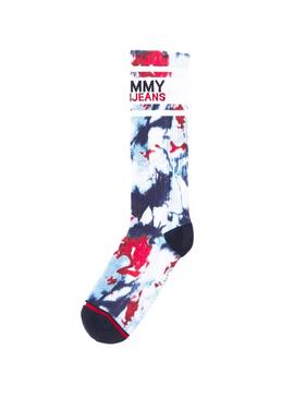 Maias Tommy Jeans Tie Dye Azul Marinho