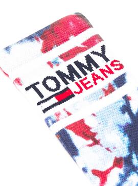 Maias Tommy Jeans Tie Dye Azul Marinho