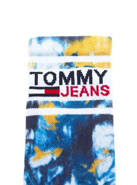 Maias Tommy Jeans Tie Dye Azul 