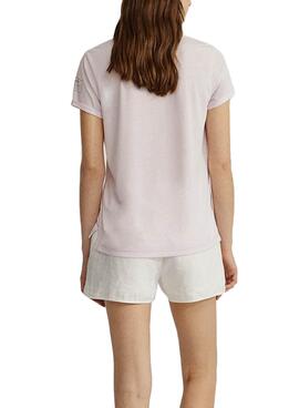 T-Shirt Ecoalf Onda Rosa para Mulher