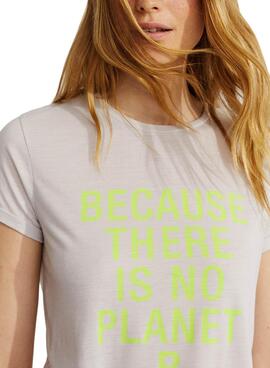T-Shirt Ecoalf Onda Lightgrey para Mulher