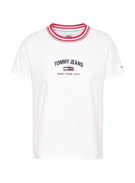 T-Shirt Tommy Jeans Timeless Branco para Mulher