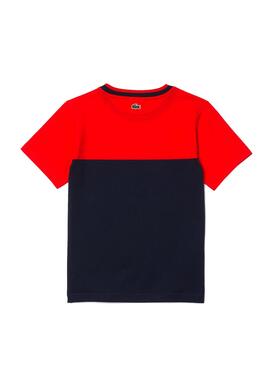 T-Shirt Lacoste Bicolor Print para Menino