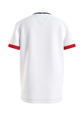 T-Shirt Tommy Hilfiger Ringer Branco para Menino