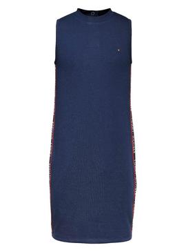 Vestido Tommy Hilfiger Tape Sports Azul para Menina