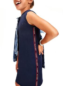 Vestido Tommy Hilfiger Tape Sports Azul para Menina