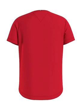 T-Shirt Tommy Hilfiger Essential Vermelho para Menina