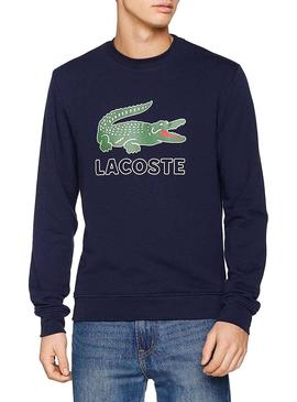 Sweat Lacoste SH6382 Azul Marinho Homem