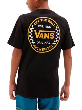 T-Shirt Vans Authentic Checker Preto para Menino