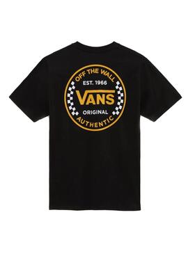 T-Shirt Vans Authentic Checker Preto para Menino