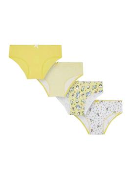 Conjunto de 4 Resumos Mayoral Amarelo para Menina