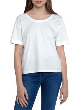 T-Shirt Pepe Jeans Belinda Branco para Mulher