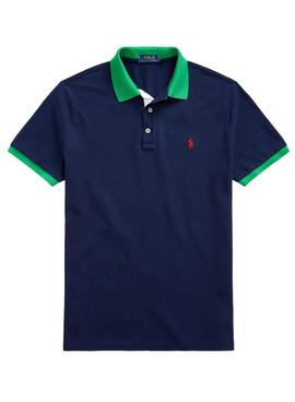 Polo Polo Ralph Lauren Short Malha Azul Marinho Homem