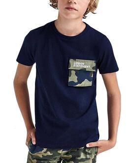 T-Shirt Mayoral Pocket Combination Azul Marinho Menino