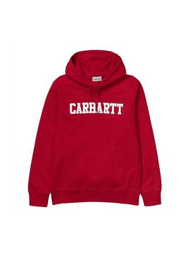 Sweat Carhartt College com capuz Vermelho homem