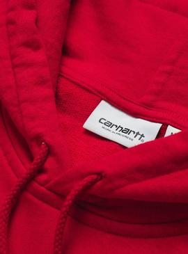 Sweat Carhartt College com capuz Vermelho homem