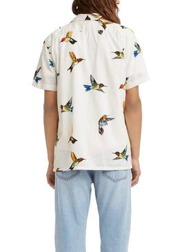 Camisa Levis Cubano Bird Branco para Homem