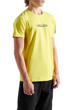 T-Shirt Superdry Tech Code Amarelo para Homem