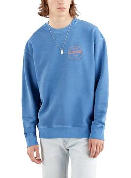Sweat Levis Relaxed Graphic Azul para Homem 