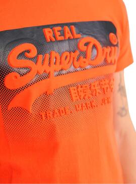 T-Shirt Superdry Halftone Laranja para Homem