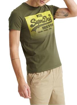 T-Shirt Superdry Halftone Verde para Homem