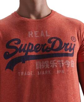 T-Shirt Superdry Premium Goods Homem Laranja 