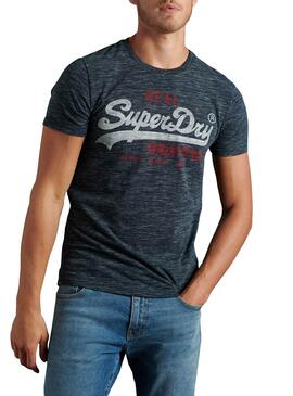 T-Shirt Superdry Premium Goods Azul Marinho para Homem