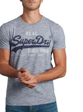 T-Shirt Superdry Premium Goods Azul Homem