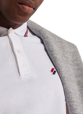 Polo Superdry Sportstyle Twin Tipped Branco Homem