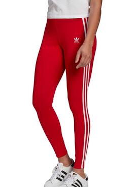 Leggings Adidas Adicolor Classics 3 faixas Vermelho Mulher