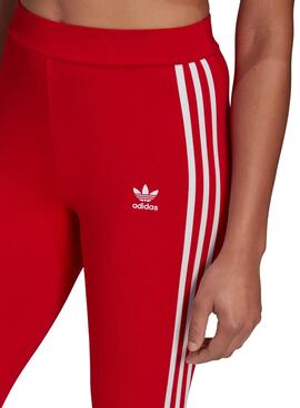 Leggings Adidas Adicolor Classics 3 faixas Vermelho Mulher