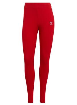 Leggings Adidas Adicolor Classics 3 faixas Vermelho Mulher