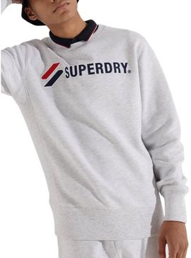 Sweat Superdry Sportstyle Cinza para Homem