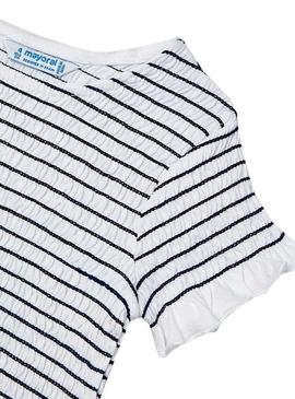 T-Shirt Mayoral Honeycomb Branco para Menina
